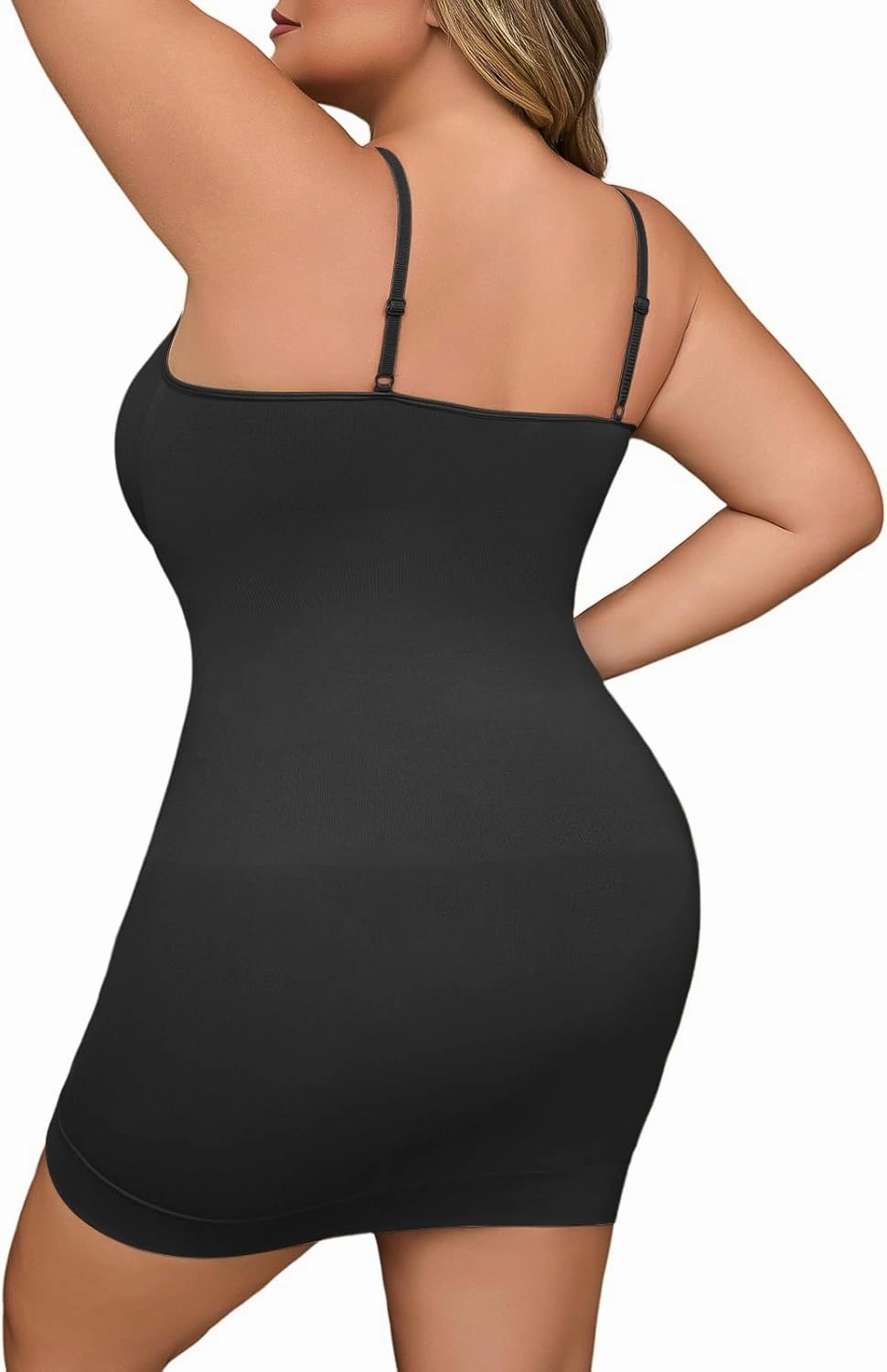 Shapewear Slip Dress for Women Under Dress Seamless Tummy Control Slip Dress Plus Size Smoothing Cami Dress Slips