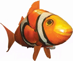 Shark Inflatable Flying Air Toy Remote Control Shark Swimming Fish RC Animal Toy Helium Balloon Gifts for Kids (Goldfish, One Size)