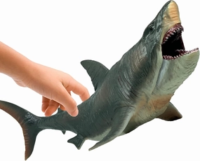 Shark Toy with Openable Jaws - The Megalodon 11" Ocean World Realistic Marine Animal Creature Action Figure, Great for Bath, Beach, Birthday Gifts, Cake Topper