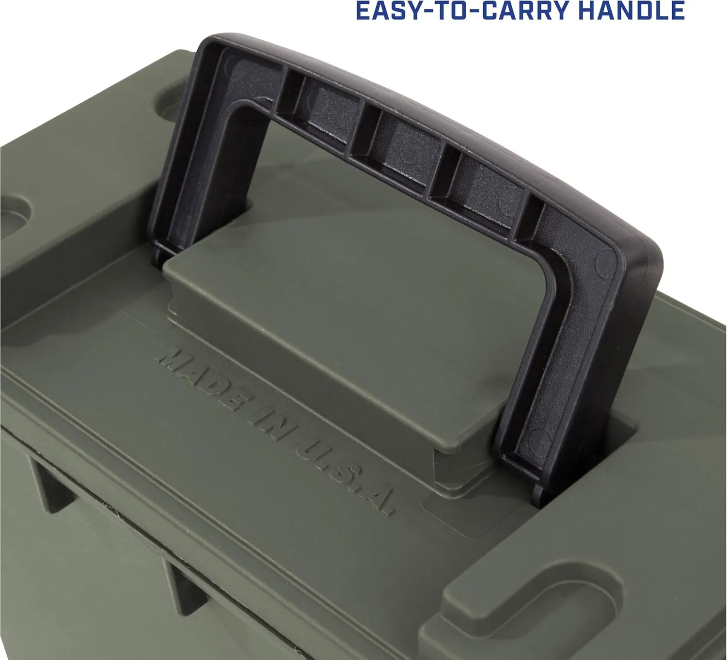 Sheffield 12791 2-Pack Ammo Storage Box, Stackable .30 Cal Field Boxes, Water and Dust Resistant, Lockable Storage Box with Handle, Secures Hunting Gear, Supplies, and Bullets, Made in the USA, Green