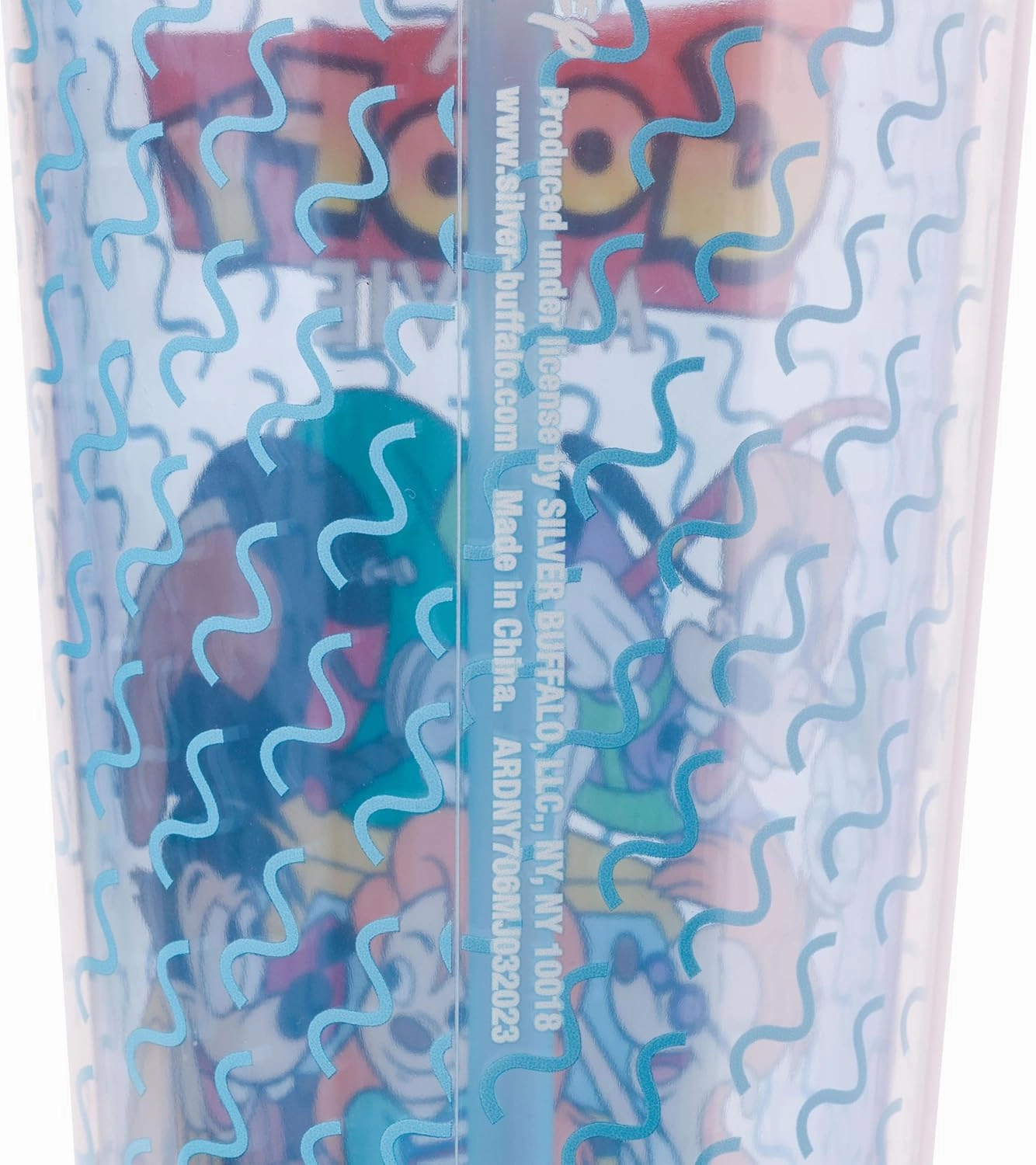 Silver Buffalo Disney A Goofy Movie Featuring Goofy, Max Goof, Roxanne and Bobby Zimuruski Plastic Cold Cup with Lid and Straw Topper, 24 Ounces