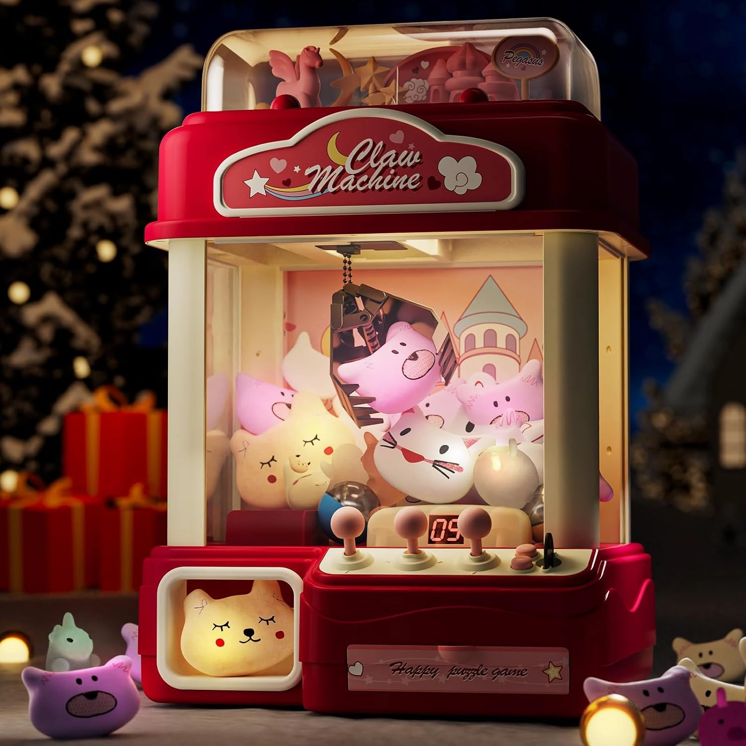 Skirfy 15” Claw Machines for Kids Adults with Sound Light, Vending Machine Candy Grabber Prize Dispenser Toys, Unicorns Claw Machines Electric Arcade Control,Birthday Girl Toys Gift