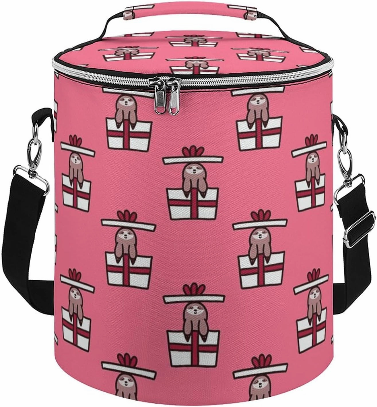 Sloth Gifts Camping Cooler Leak Proof Insulated Waterproof Backpack Reusable Collapsible Cooler Bag with Handle