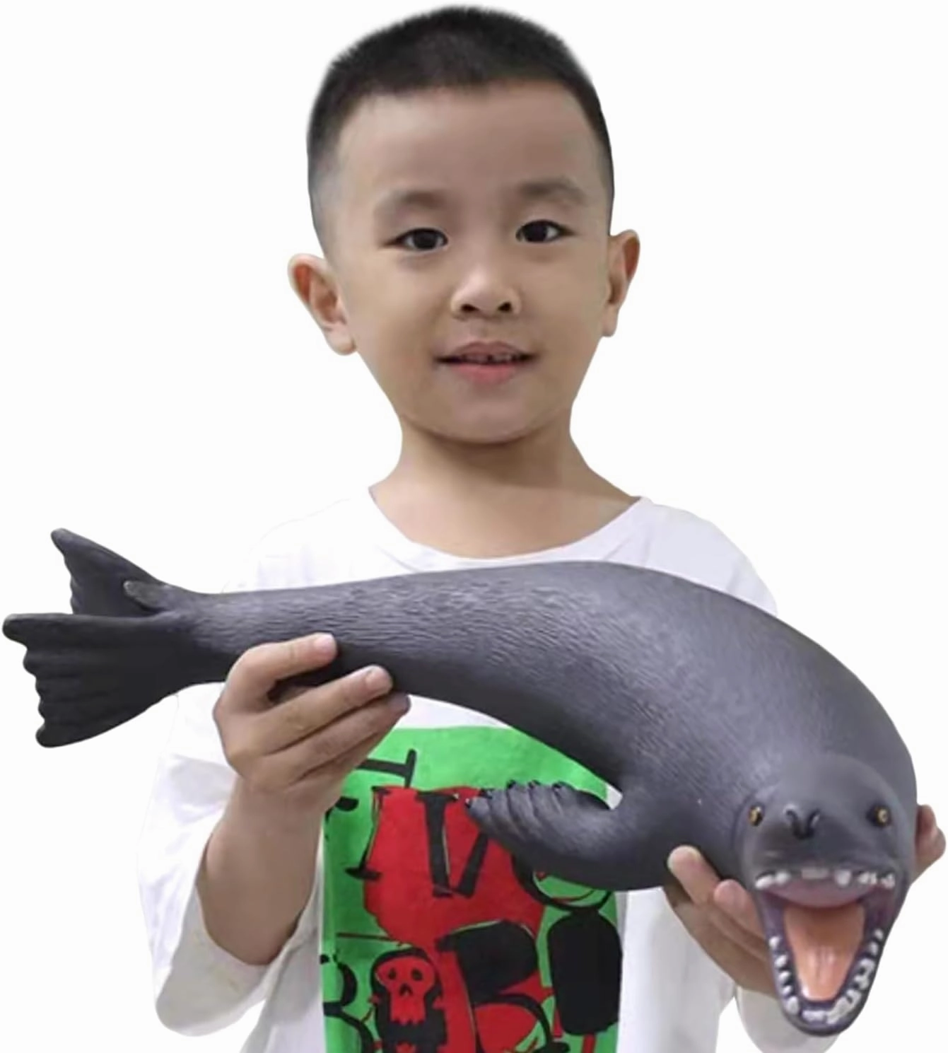 SmilerSmile Larg Gray Animal Squeeze Toy, 1 pc 15Inch Soft Filled Rubber Sea Educational Toys (Seals)