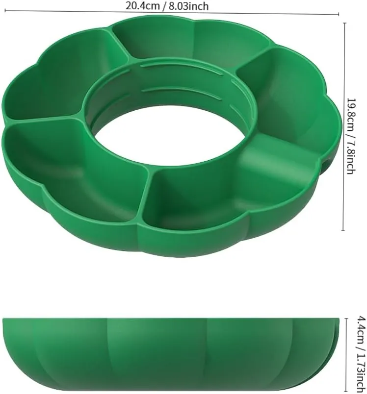 Snack Bowl for Stanley Cup 40 oz Tumbler with Handle,Silicone Stanley Snack Tray, Charcuterie Accessories Snackeez Cups, Reusable Snack Ring Suitable for Car Cup Holder, Cinema (Green)
