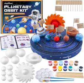 Solar System Project Kit for Kids, Mixed Sized Foam Balls,Painting Tools and Disc Planetary Orbits,DIY Planets Model for Kids, Stem Toy for Boys and Girls