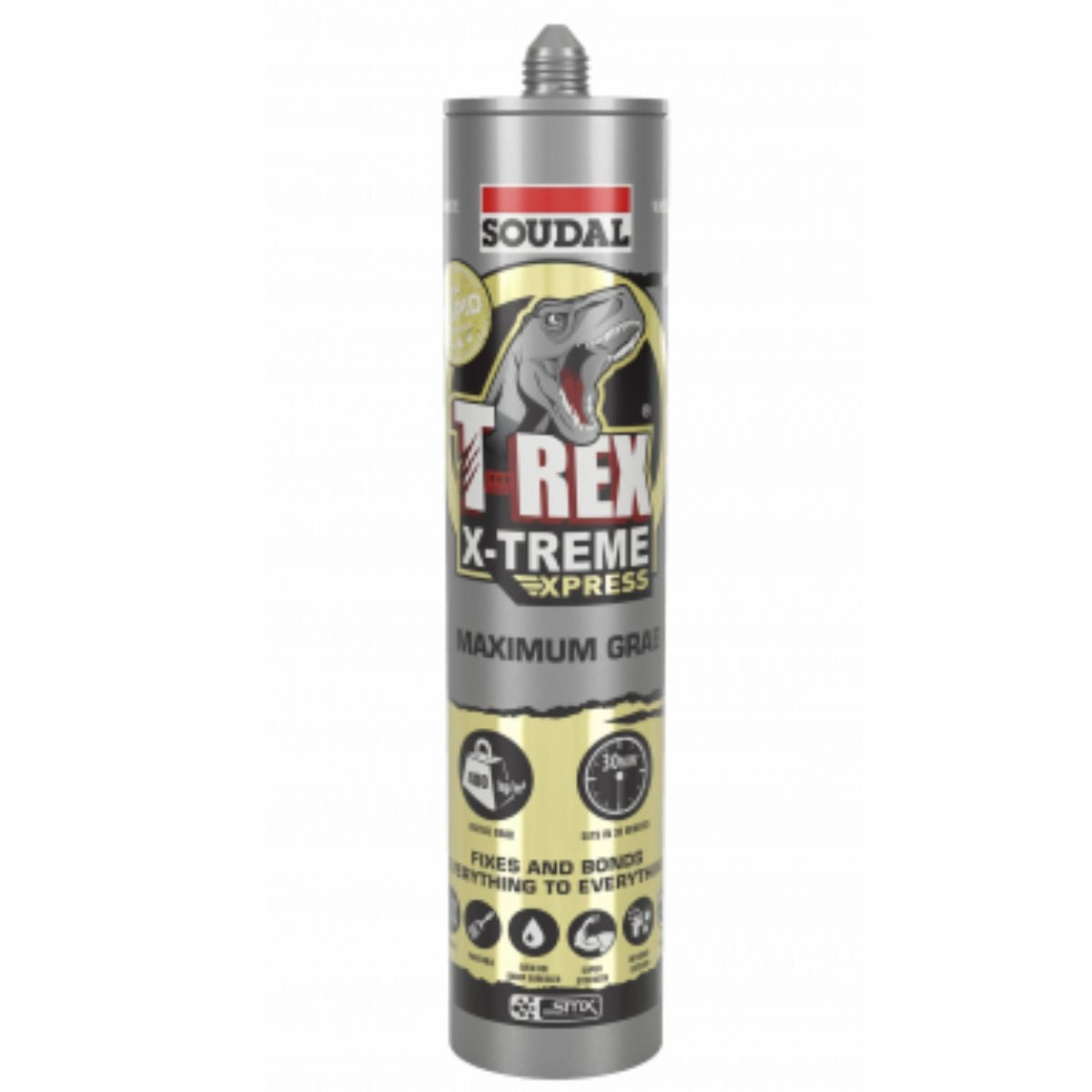 Soudal 154759 T-Rex X-TREME Xpress Maximum Grab (Box of 12) - WHITE