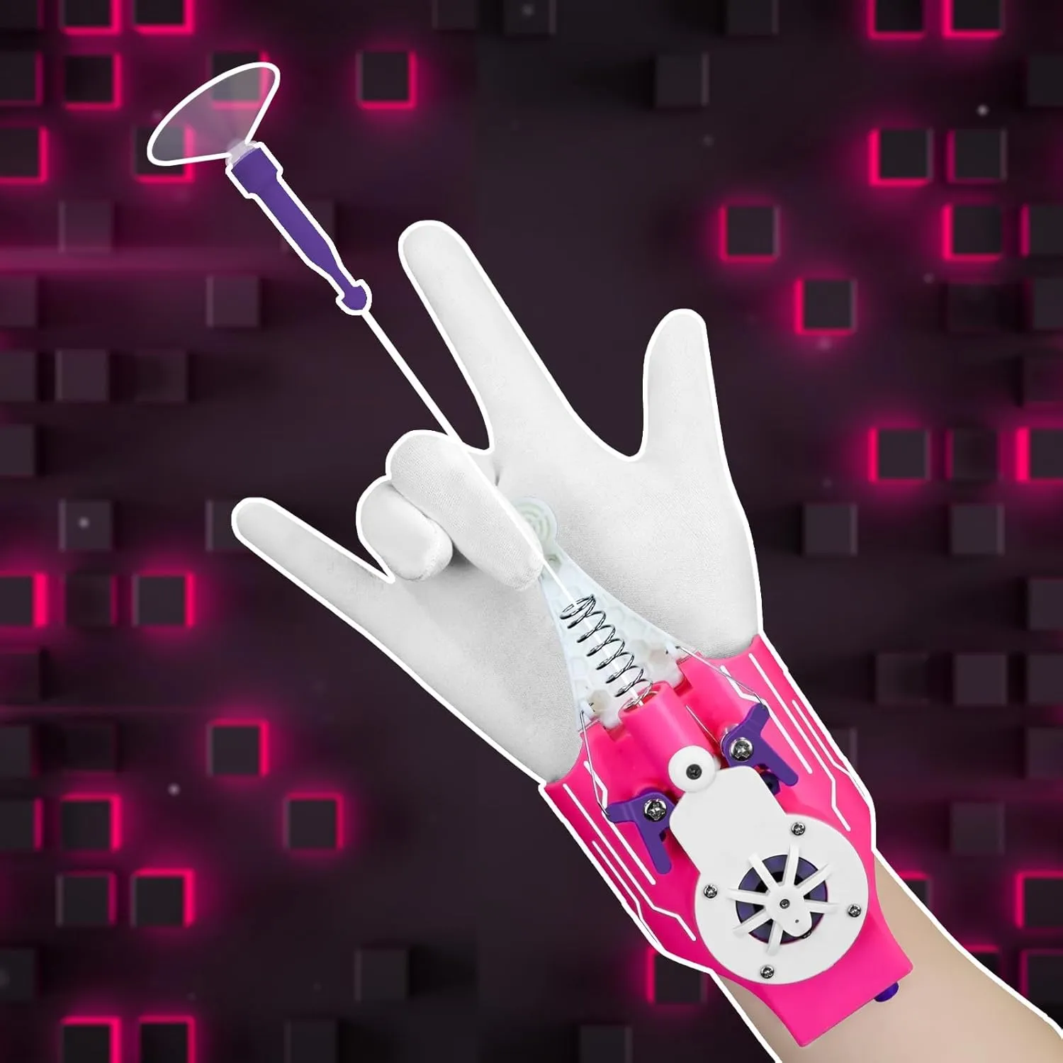 Spider Web Shooter Pro, Web Launcher String Shooters Toy, Cool Gadgets, USB Charging, Instant Retract Button, Ultimate Superhero Gift (Pink)