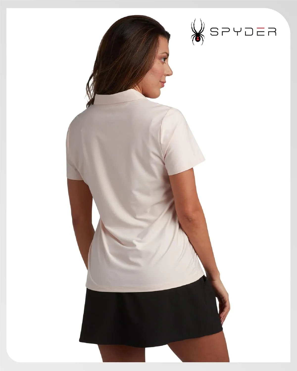 Spyder Womens Golf Shirt - Lightweight Moisture Wicking 4-Button Polo Shirts for Women with UPF 30  Sun Protection for Sports