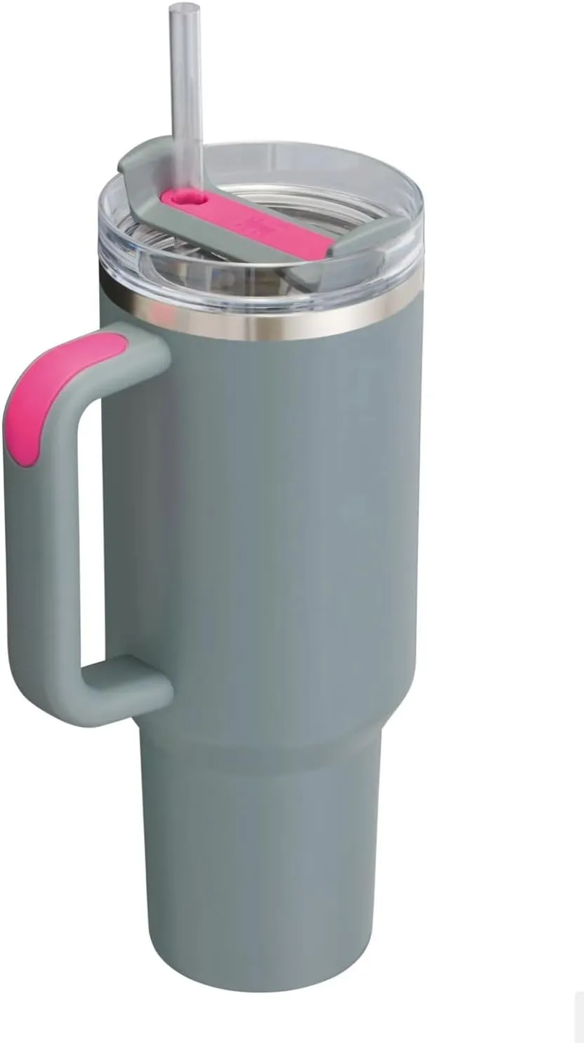 STANLEY Quencher H2.0 FlowState Stainless Steel Vacuum Insulated Tumbler with Lid and Straw for Water, Iced Tea or Coffee (Grey Rock, 30 oz)