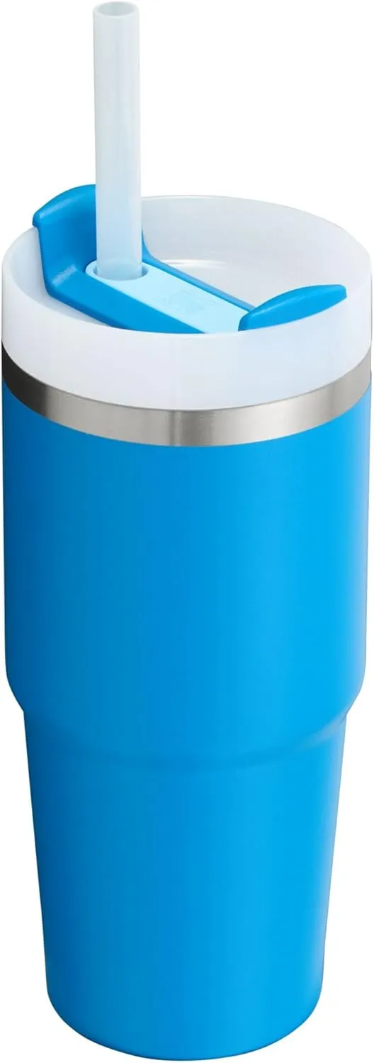 Stanley Quencher H2.0 Tumbler with Handle and Straw 14 oz | Flowstate 3-Position Lid | Cup Holder Compatible for Travel | Insulated Stainless Steel Cup | BPA-Free | Azure