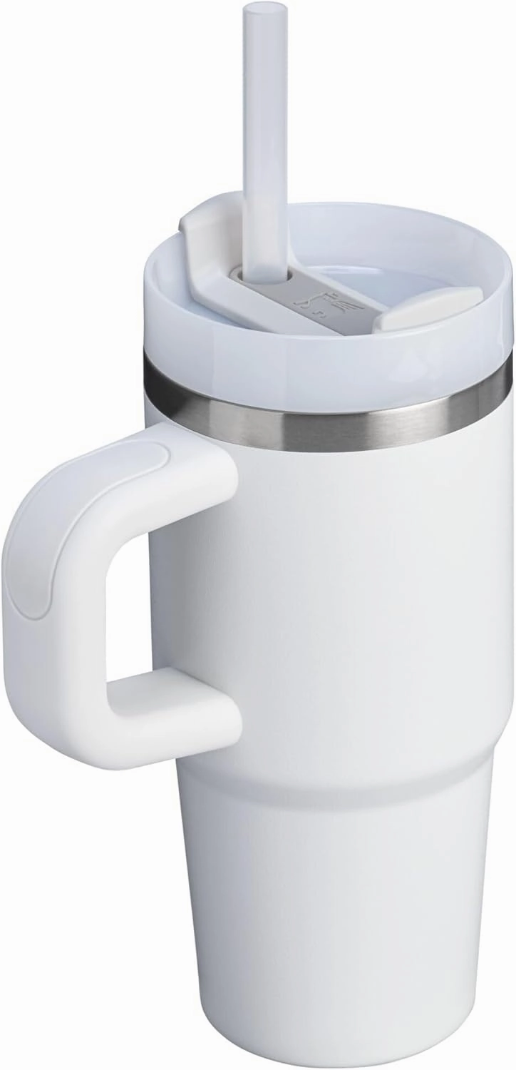 Stanley Quencher H2.0 Tumbler with Handle and Straw 14 oz | Flowstate 3-Position Lid | Cup Holder Compatible for Travel | Insulated Stainless Steel Cup | BPA-Free | Frost