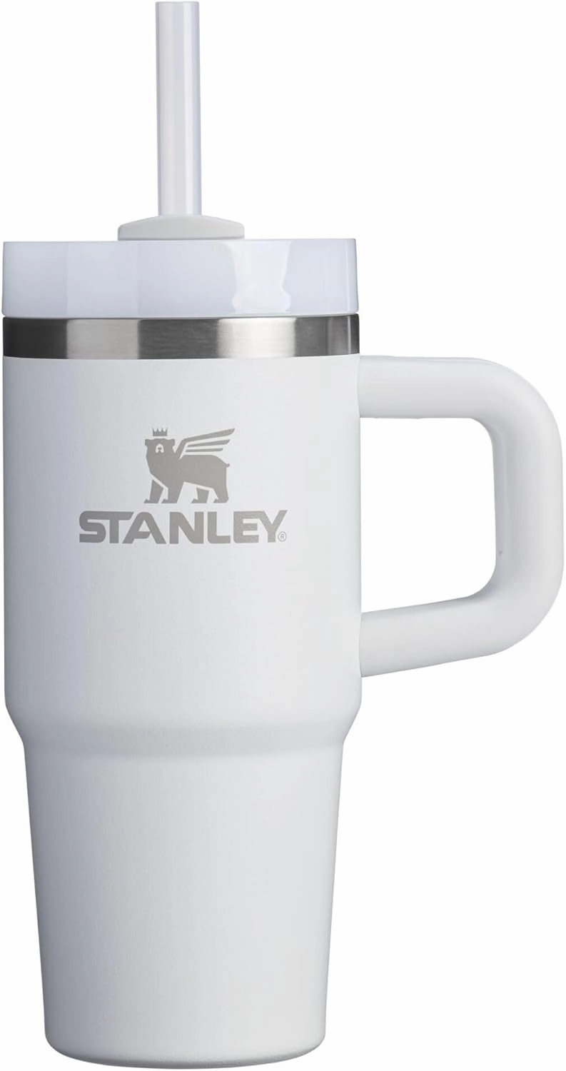 Stanley Quencher H2.0 Tumbler with Handle and Straw 14 oz | Flowstate 3-Position Lid | Cup Holder Compatible for Travel | Insulated Stainless Steel Cup | BPA-Free | Frost