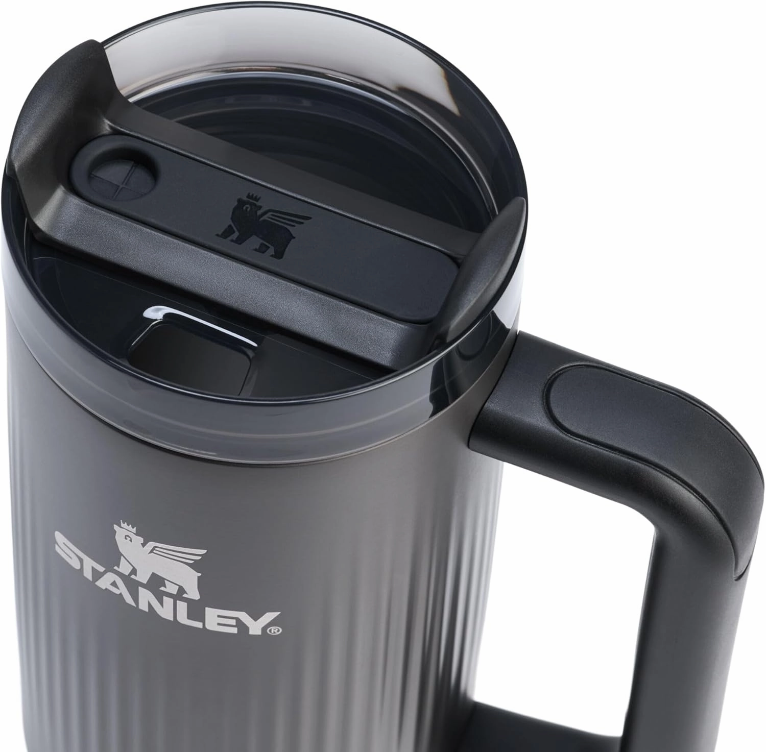 Stanley Quencher H2.0 Tumbler with Handle and Straw 30 oz | Flowstate 3-Position Lid | Cup Holder Compatible for Travel | Insulated Stainless Steel Cup | BPA-Free | Fluted Black