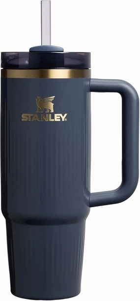 Stanley Quencher H2.0 Tumbler with Handle and Straw 30 oz | Flowstate 3-Position Lid | Cup Holder Compatible for Travel | Insulated Stainless Steel Cup | BPA-Free | Fluted Twilight
