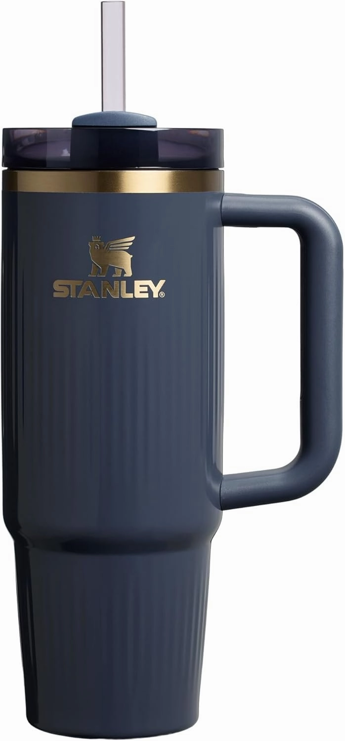 Stanley Quencher H2.0 Tumbler with Handle and Straw 30 oz | Flowstate 3-Position Lid | Cup Holder Compatible for Travel | Insulated Stainless Steel Cup | BPA-Free | Fluted Twilight