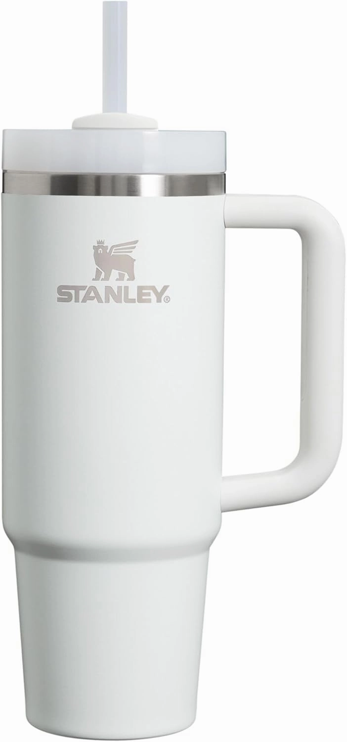 Stanley Quencher H2.0 Tumbler with Handle and Straw 30 oz | Flowstate 3-Position Lid | Cup Holder Compatible for Travel | Insulated Stainless Steel Cup | BPA-Free | Frost