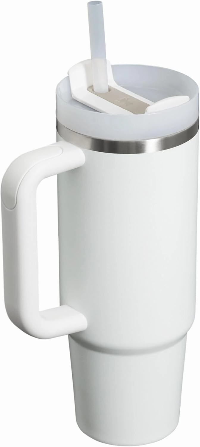 Stanley Quencher H2.0 Tumbler with Handle and Straw 30 oz | Flowstate 3-Position Lid | Cup Holder Compatible for Travel | Insulated Stainless Steel Cup | BPA-Free | Frost