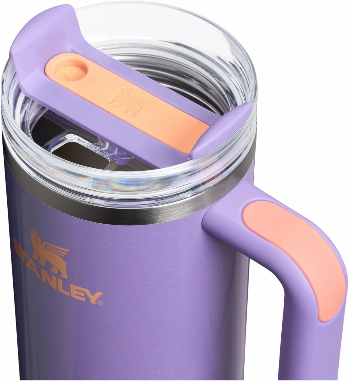 Stanley Quencher H2.0 Tumbler with Handle and Straw 30 oz | Flowstate 3-Position Lid | Cup Holder Compatible for Travel | Insulated Stainless Steel Cup | BPA-Free | Periwinkle Shimmer