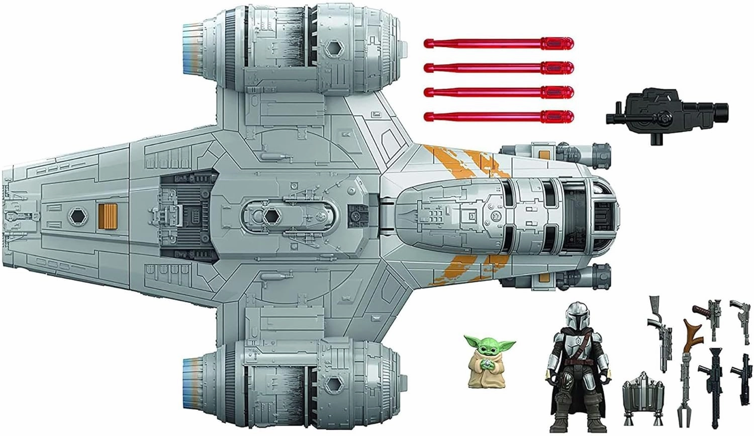 STAR WARS Mission Fleet The Mandalorian The Child Razor Crest Outer Rim Run Deluxe Vehicle with 2.5-Inch-Scale Figure for Kids Ages 4 and Up