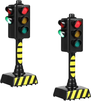 STOBOK Traffic Light Toy,Mini Traffic Signal Light Model Toy Child Educational Toy,Pack of 2