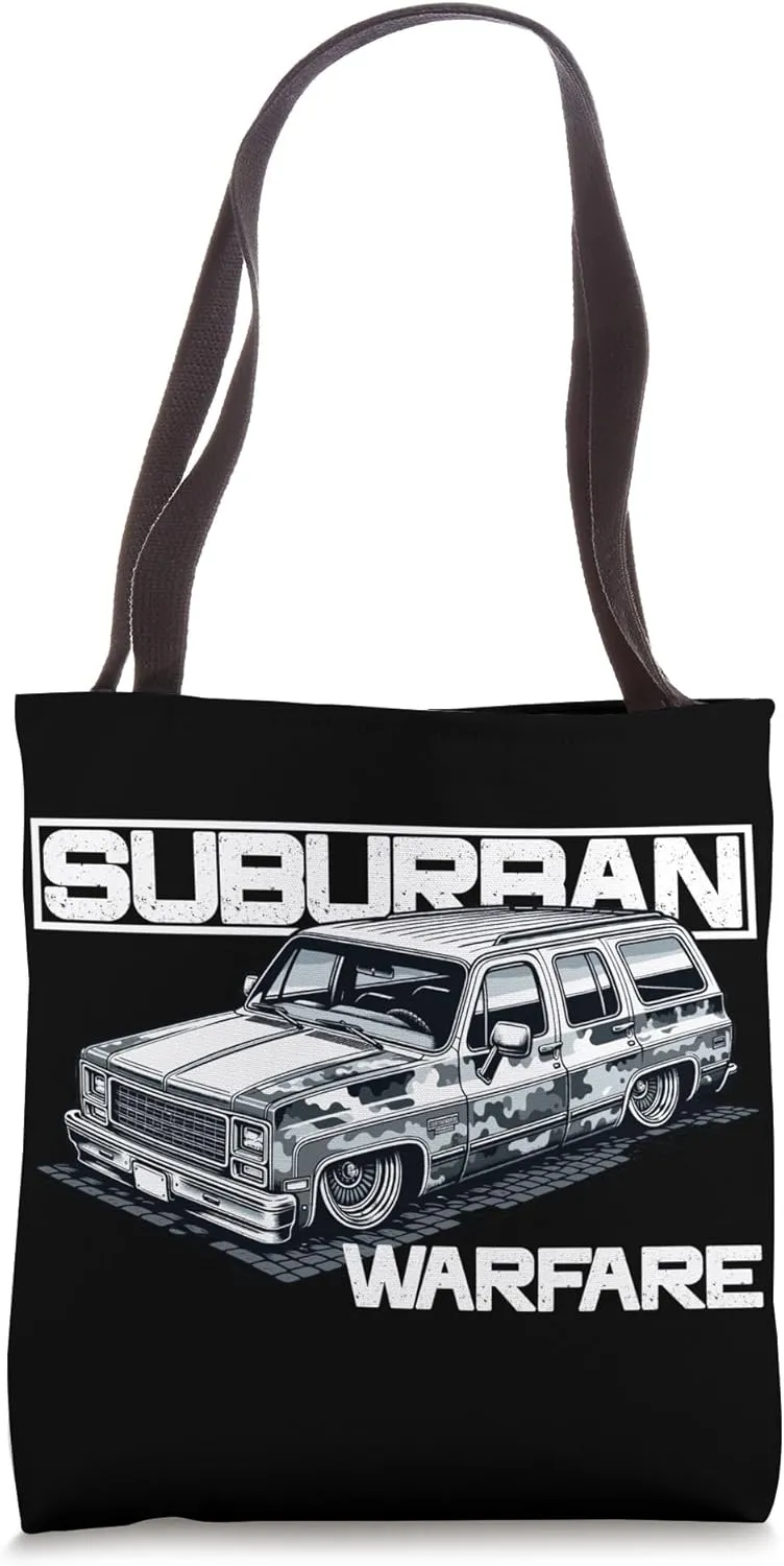 Suburban Warfare Squarebody Truck Squarebody Burb Warfare Tote Bag