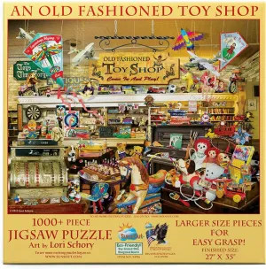 SUNSOUT INC - an Old Fashioned Toy Shop - 1000 pc Large Pieces Jigsaw Puzzle by Artist: Lori Schory - Finished Size 27" x 35" - MPN# 34916