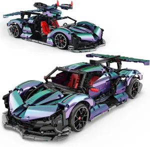 Super Cars Building Kits for Adults 1:10 Scale MOC RC Technique Car Block Remote Control Model Kits for Men Teen Adult Collectible Model Race Engineering Toy Set 2036 PCS