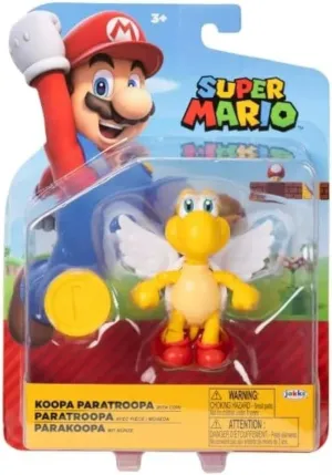 Super Mario 4 inch Action Figure (Koopa Paratroopa with Coin)