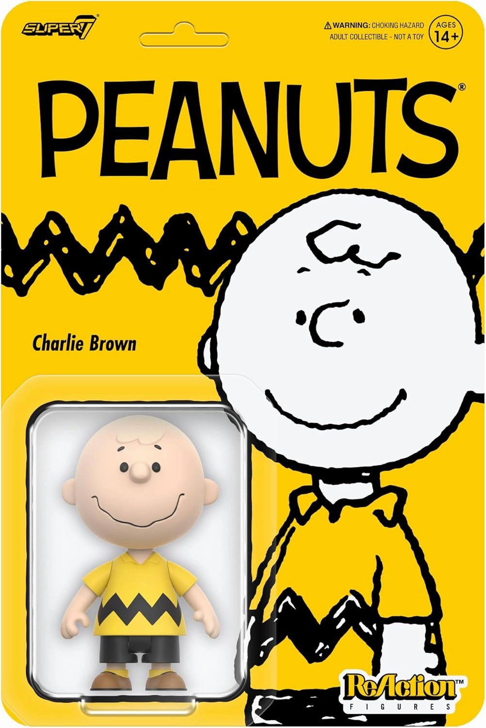 Super7 Peanuts Charlie Brown - 3.75" Peanuts Action Figure Classic Cartoon Collectibles and Retro Toys