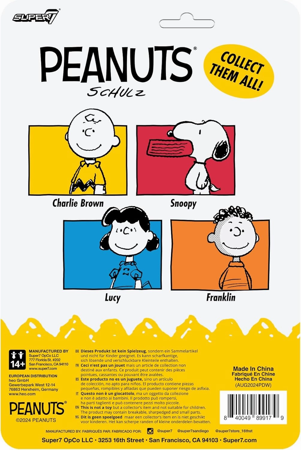 Super7 Peanuts Charlie Brown - 3.75" Peanuts Action Figure Classic Cartoon Collectibles and Retro Toys