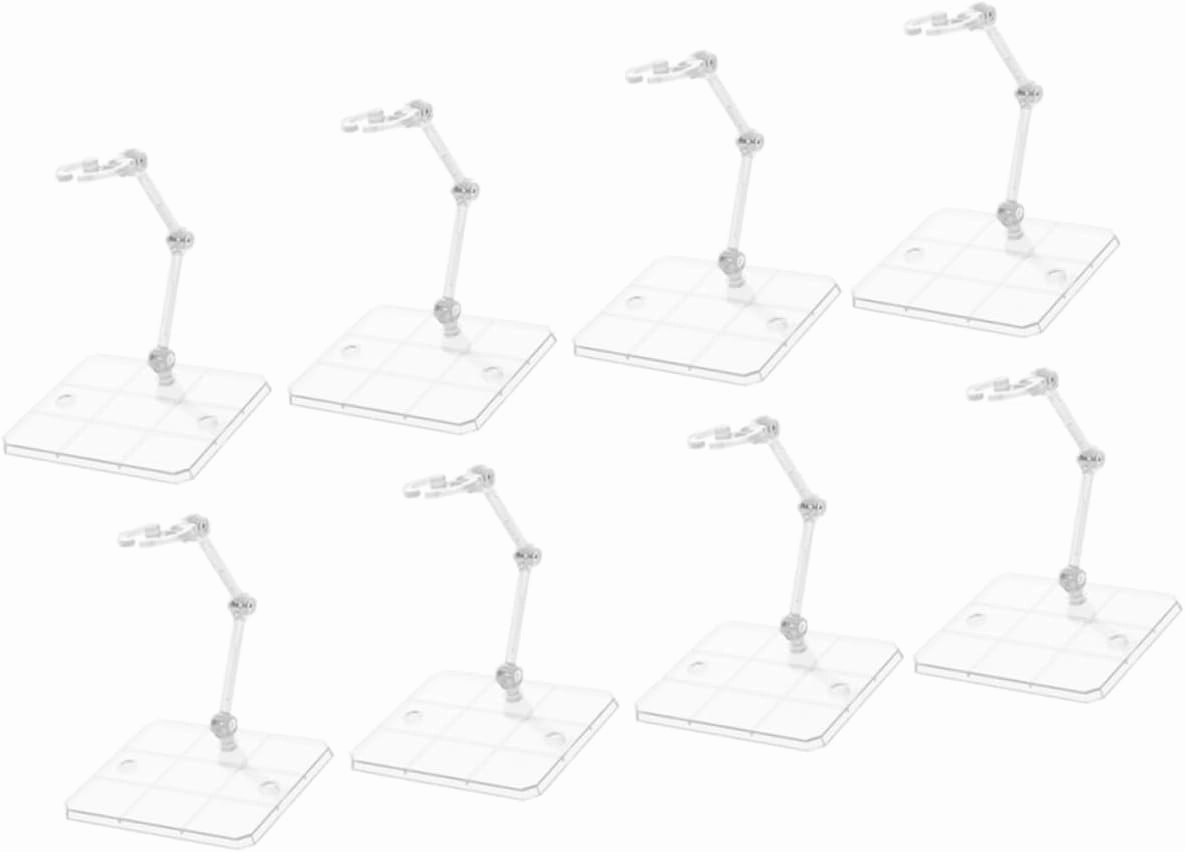 SUPVOX Adjustable Action Figure Stand Set 8pcs Display Holder for Toys Models