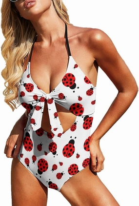 SWEET TANG Swimsuits for Women One Piece Tummy Control Bathing Suits Backless Swimwear