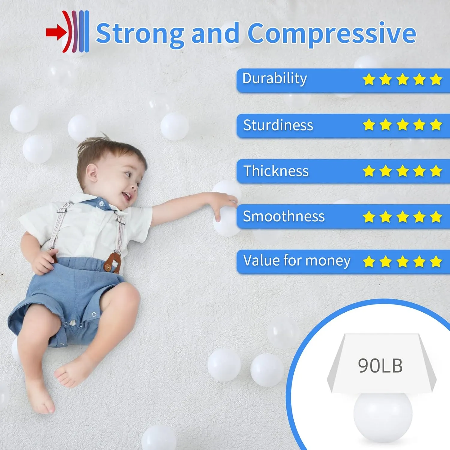 TARBOLO Ball Pit Balls - 2.75inches - Crush Proof Plastic Children's Toy Balls Macaron Ocean Balls for Birthday Party Games Pool 50 100 200 Pcs for Ballpit