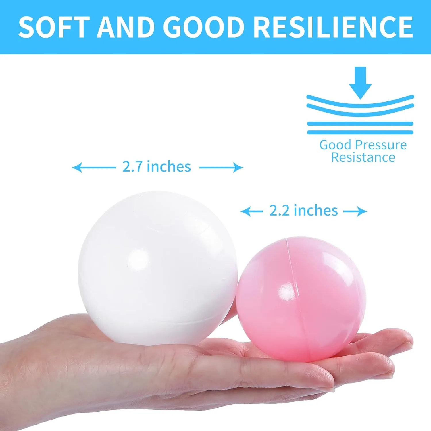 TARBOLO Ball Pit Balls - 2.75inches - Crush Proof Plastic Children's Toy Balls Macaron Ocean Balls for Birthday Party Games Pool 50 100 200 Pcs for Ballpit