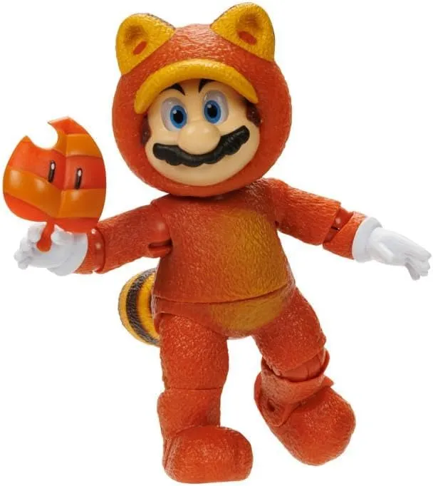 THE SUPER MARIO BROS. MOVIE - 5 Inch Action Figures Series 2 – Tanooki Mario Figure with Leaf Accessory