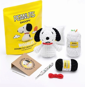 The Woobles Beginners Crochet Kit with Easy Peasy Yarn as seen on Shark Tank - with Step-by-Step Video Tutorials - Snoopy