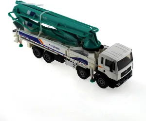 Tipmant Alloy Die-cast Vehicle Model Toy Engineering Concrete Pump Truck Car High Simulation Kids Gift 1:55 - (White)