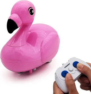 Tipmant Cute RC Flamingo Animal Toys Remote Control Boat Vehicle Car, Drive on Both Water Surface and Ground, 2.4G Frequency Rang 100 ft, Kids Birthday Gifts (Pink)