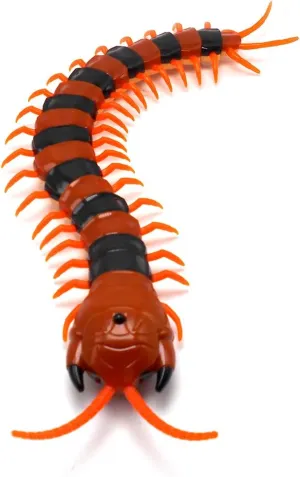Tipmant Simulation RC Centipede Scolopendra Realistic Remote Control Vehicle Car Animal Insect Large Size Electric Prank Toy Kids Christmas Birthday Gifts (Orange Striped)