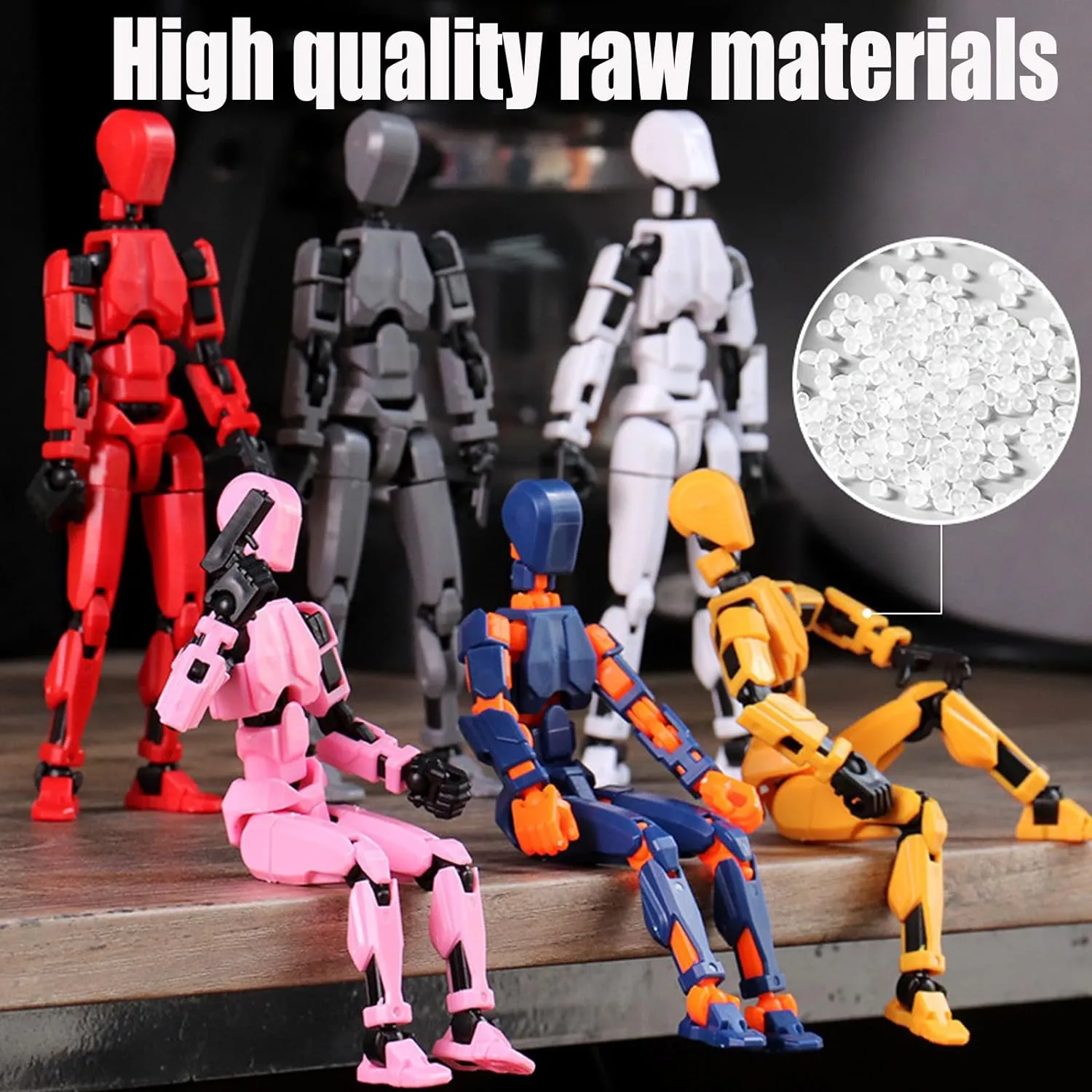Titan 13 Action Figure, Lucky Robot 13 Action Figures, 3D Printed Figure,Dummy Robot 13 Action Figure, Multi Jointed Action Figures for Stop Motion Animation (9pcs)