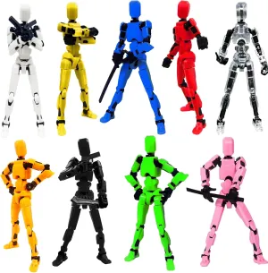Titan 13 Action Figure, Lucky Robot 13 Action Figures, 3D Printed Figure,Dummy Robot 13 Action Figure, Multi Jointed Action Figures for Stop Motion Animation (9pcs)