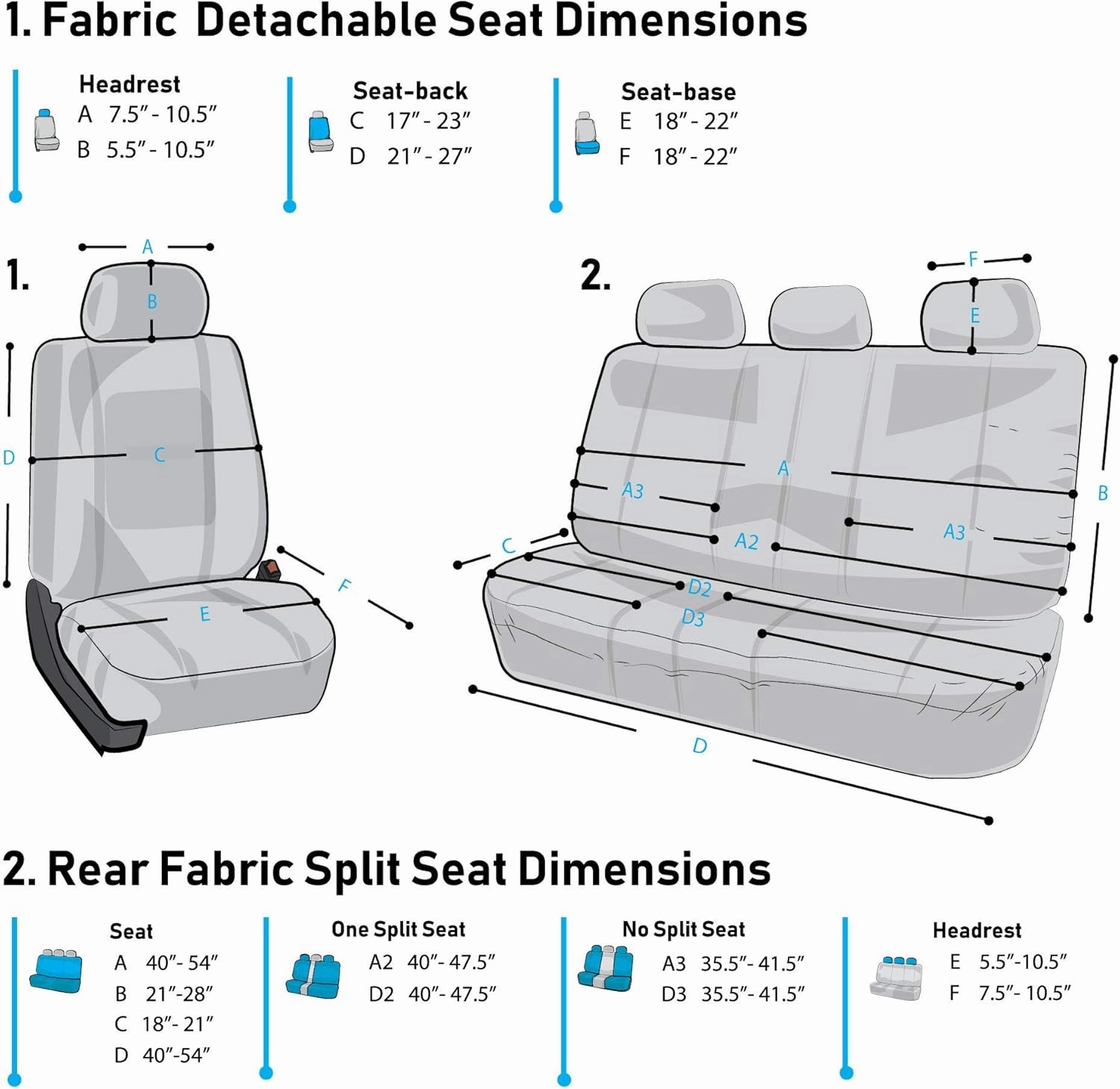 TLH Edgy Piping Style 3 Row 8 Seater Automotive Seat Covers Airbag Compatible Split Bench Car Seat Protector Beige Color Universal Fit Seat Cover Set for for Cars Auto Trucks SUV