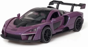 Toy Cars Senna Model Purple Alloy Collectibles Die-cast Vehicles with Sound and Light
