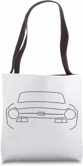 Triumph TR6 British classic car black outline graphic Tote Bag