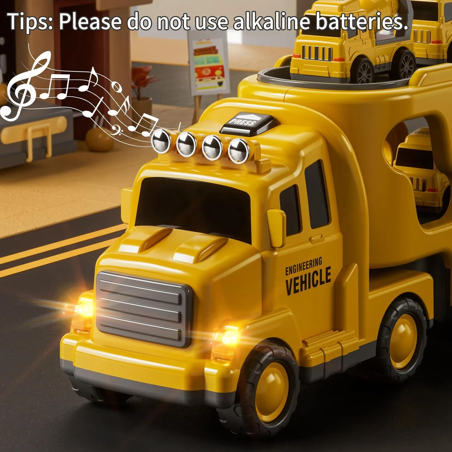 Truck Toys for 3 4 5 6 Years Old Boys, Toddler Car for Boys Ages 3-5, Construction Car Carrier Vehicle Set, Kids Toys Truck Set for Age 3-9