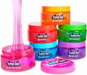 Tub Works® Super Goo Bath Slime™ Kids Soap Bath Toy, 6 Pack | Stretchy, Squishy Slime Soap for Kids Bath | Fresh, Fruity Scents | Nontoxic | Sensory Fun Kids & Toddler Bath Toys