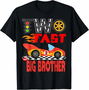 Two Fast Big Brother Pit Crew Racing Car Family Birthday T-Shirt