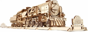 UGEARS 3D Puzzles for Adults - V-Express Steam Train with Tender Idea- 3D Wooden Puzzle Model Kits for Adults and Teens Building Kit Wooden Model Kits