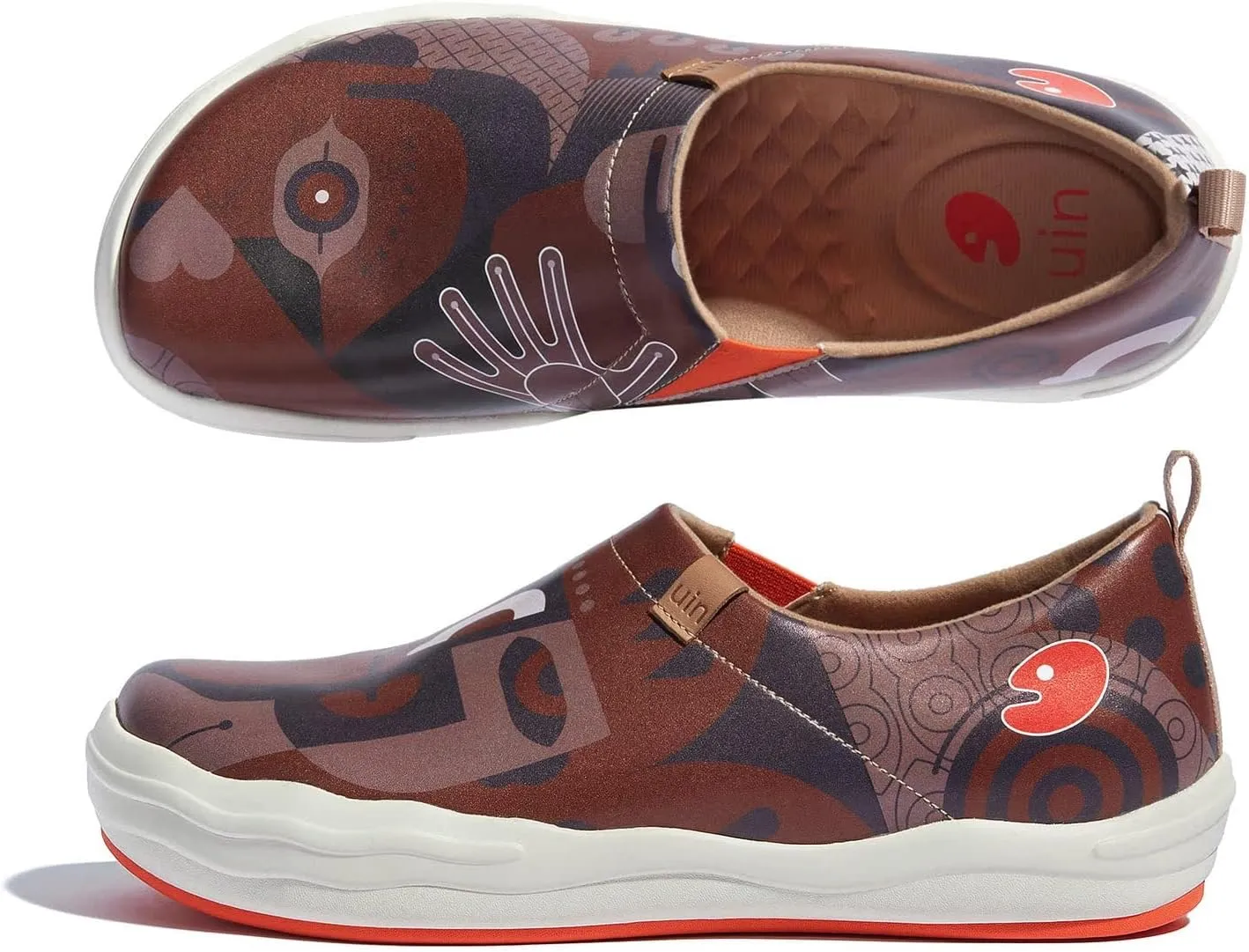 UIN Men's Fashion Sneakers Painted Walking Art Travel Shoes Toledo Ⅷ